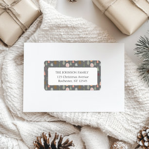 Christmas Tree Pattern Address Label