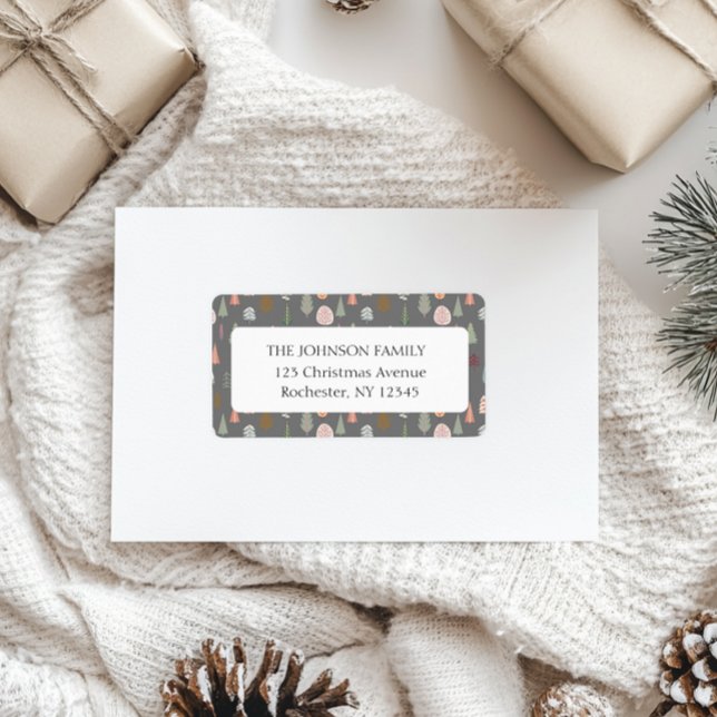 Christmas Tree Pattern Address Label (Creator Uploaded)