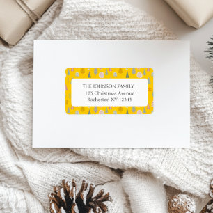 Christmas Tree Pattern Address Label