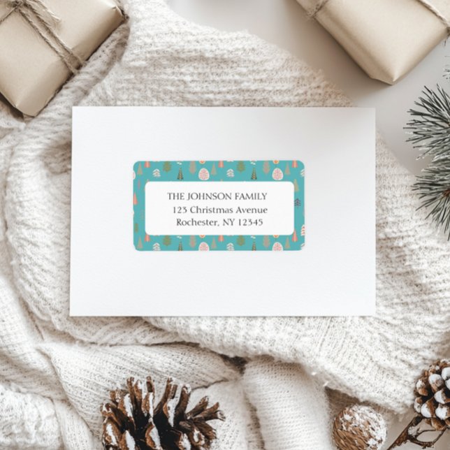 Christmas Tree Pattern Adress Label (Creator Uploaded)