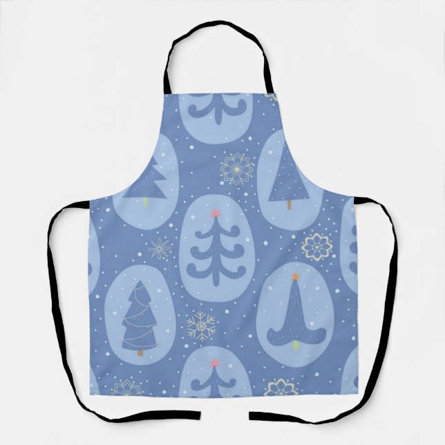 Christmas tree pattern apron (Front)