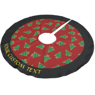 Christmas Tree Pattern Brushed Polyester Tree Skirt