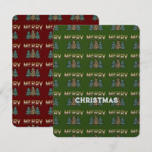 Christmas Tree Pattern Card