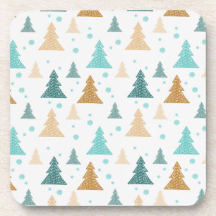 Christmas tree pattern coaster