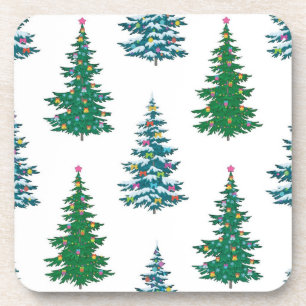 Christmas tree pattern coaster