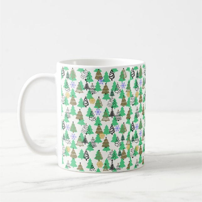 Christmas Tree Pattern Coffee Mug (Left)