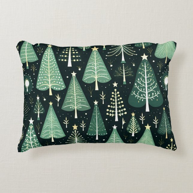 Christmas Tree Pattern Decorative Cushion (Front)
