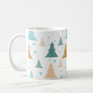 Christmas tree pattern design coffee mug