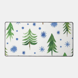 Christmas tree pattern desk mat
