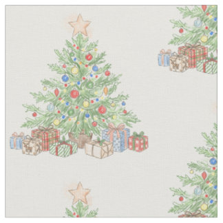 Christmas Tree Pattern Fabric