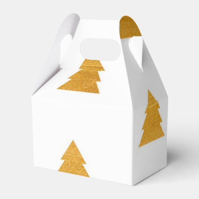 Christmas tree pattern favour box (Front Side)