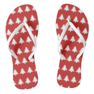 Christmas Tree Pattern Flip Flops
