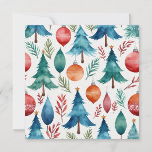 Christmas Tree Pattern Invitation