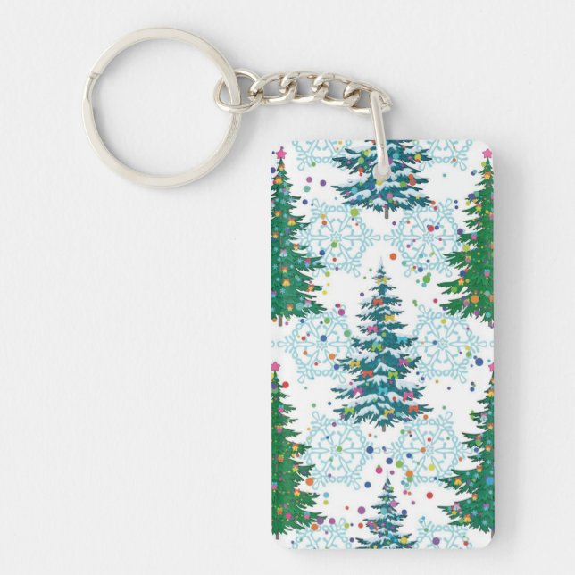 Christmas tree pattern key ring (Front)