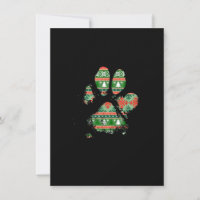 Christmas Tree Pattern Knit Muddy Messy Dog Paw Pr