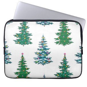 Christmas tree pattern laptop sleeve