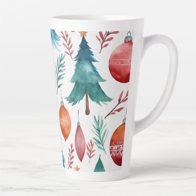Christmas Tree Pattern Latte Mug (Right)
