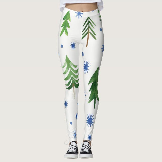 Christmas tree pattern leggings (Front)
