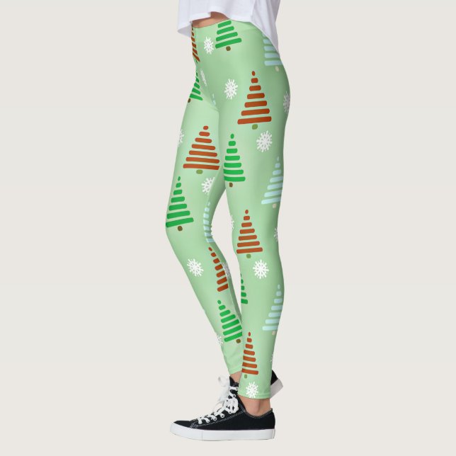 Christmas Tree Pattern Leggings (Left)