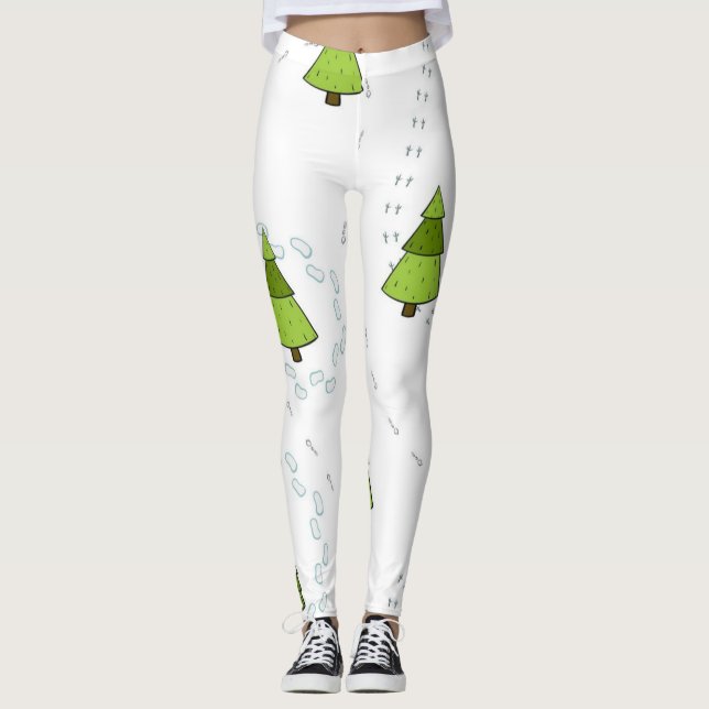 Christmas tree pattern leggings (Front)