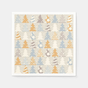 Christmas tree pattern napkin