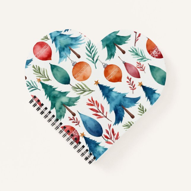 Christmas Tree Pattern Notebook (Front)