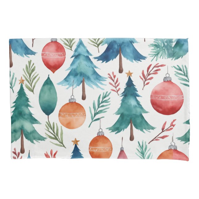 Christmas Tree Pattern Pillowcase (Front)
