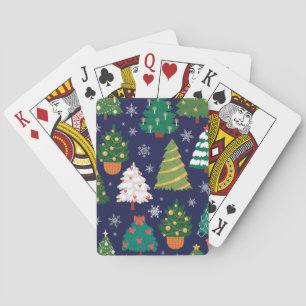 Christmas tree pattern playing cards