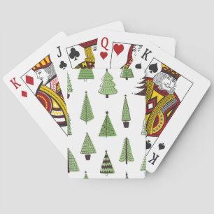 Christmas tree pattern playing cards