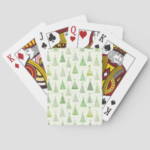 Christmas tree pattern playing cards