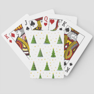 Christmas tree pattern playing cards