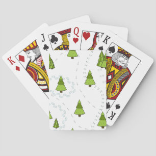 Christmas tree pattern playing cards