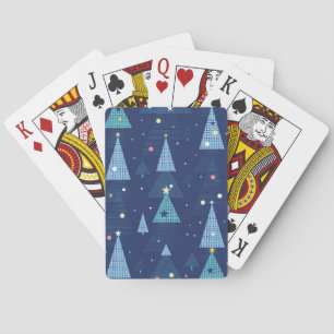 Christmas tree pattern playing cards