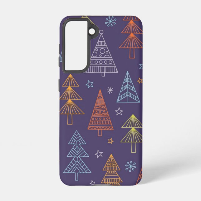 Christmas tree pattern samsung galaxy s21 case (Back)