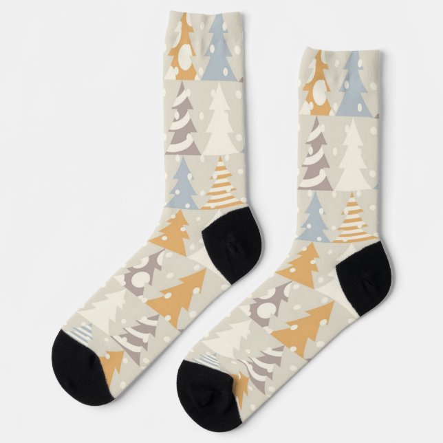 Christmas tree pattern socks (Left)