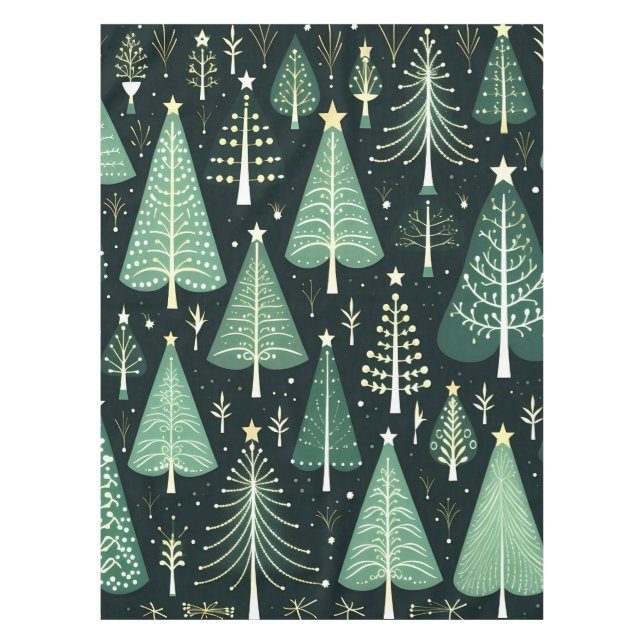 Christmas Tree Pattern Tablecloth (Front)