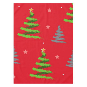 Christmas tree pattern tablecloth