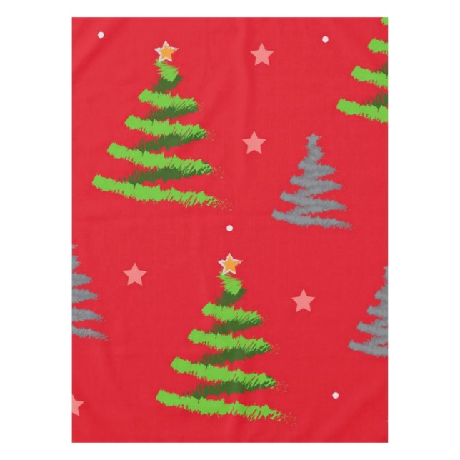 Christmas tree pattern tablecloth (Front)