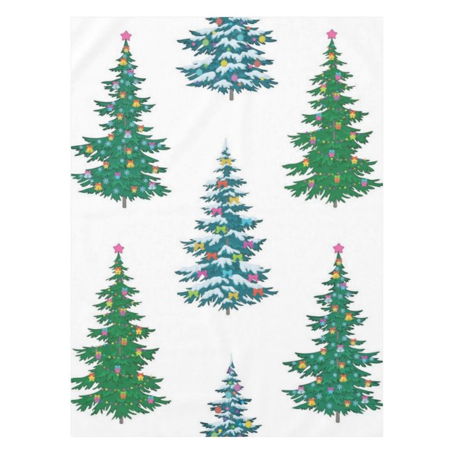 Christmas tree pattern tablecloth (Front)