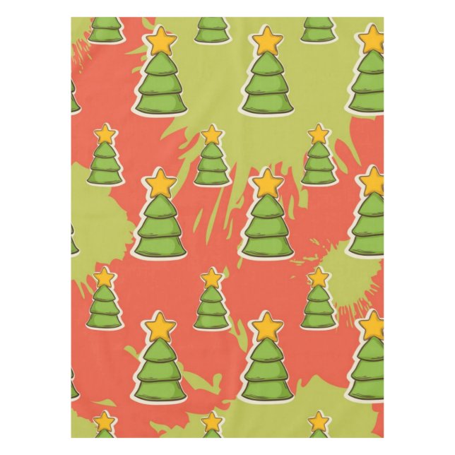 Christmas tree pattern tablecloth (Front)