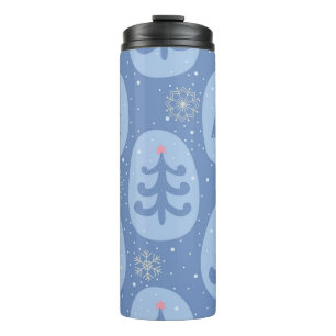 Christmas tree pattern thermal tumbler