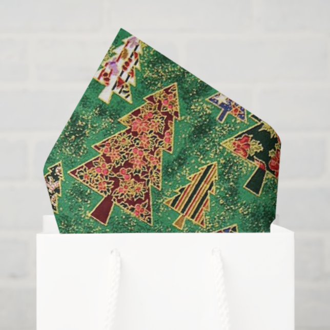 Christmas tree pattern tissue paper (Gift Bag)