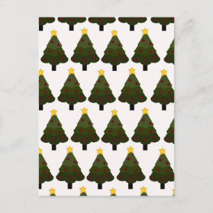 Christmas Tree Pattern Winter Holiday Gifts Postcard