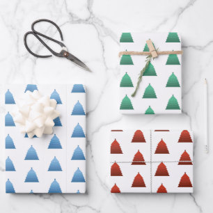 Christmas Tree Pattern Wrapping Paper Sheet