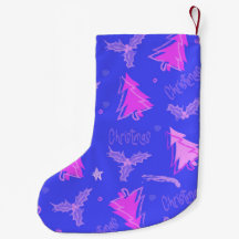 Christmas tree patterned Stoking Sock Double Sided