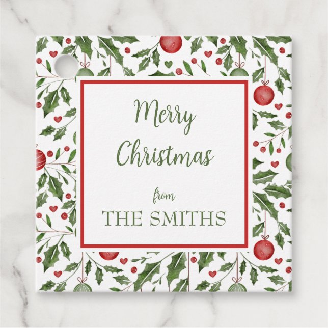 Christmas Tree Personalised Gift Tags (Front)