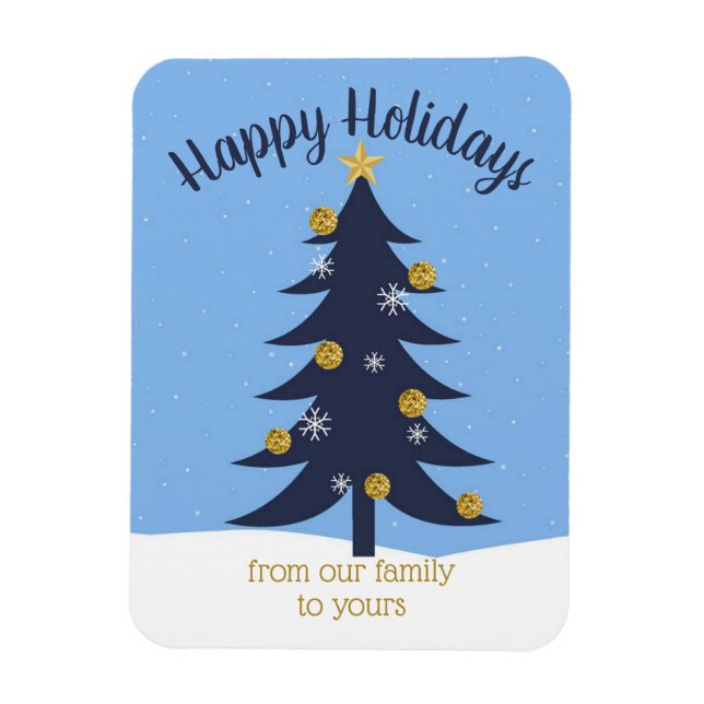 Christmas Tree Personalised Magnet (Vertical)
