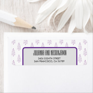 Christmas tree personalize  return address label