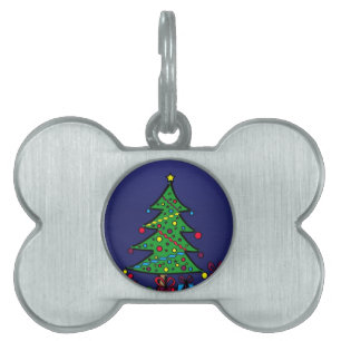 Christmas tree pet ID tag