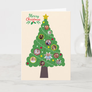 Christmas Tree Photo Collage Card